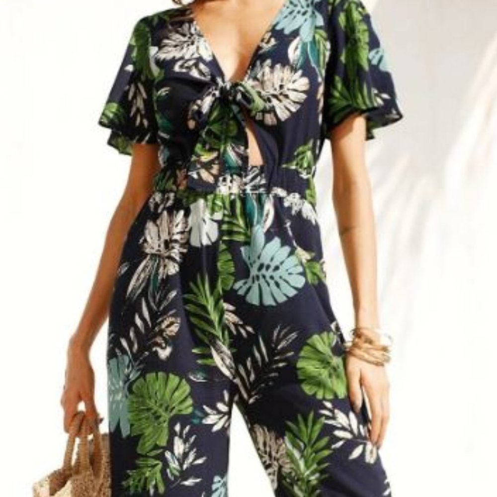 Tropical Jumpsuit Never Worn